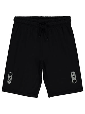 Civil Boys On - Off Reflektör Baskılı 10-13 Yaş Kapri - Siyah