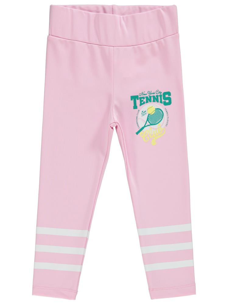 Civil Girls Tenis Baskılı 2-5 Yaş Tayt - Pembe