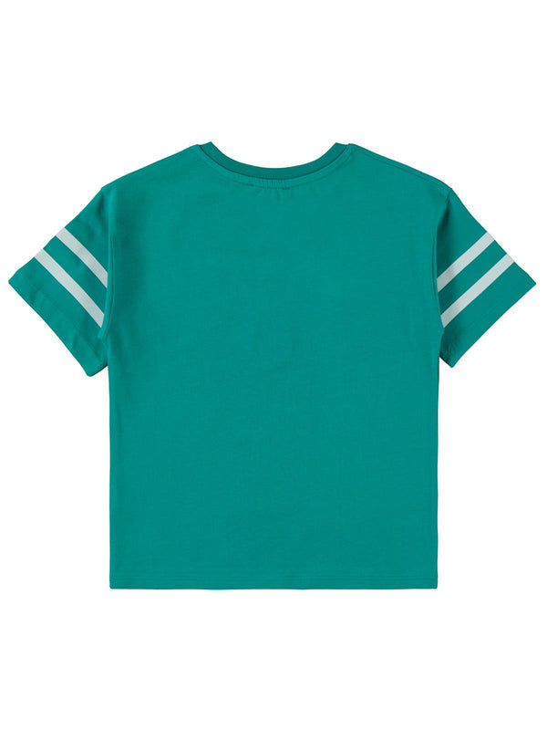 Civil Girls Tenis Baskılı 6-9 Yaş Tişört - Yeşil