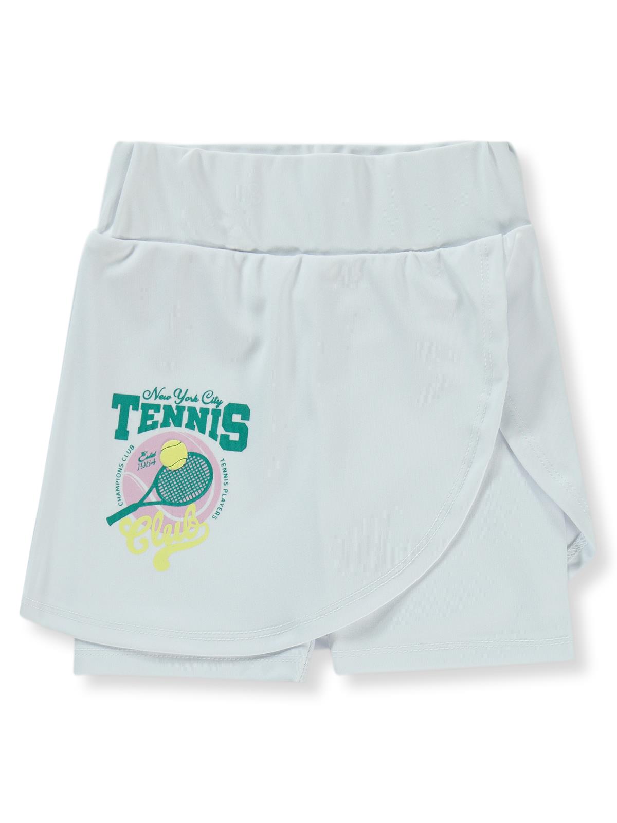 Civil Girls Tenis Baskılı 2-5 Yaş Şort - Beyaz