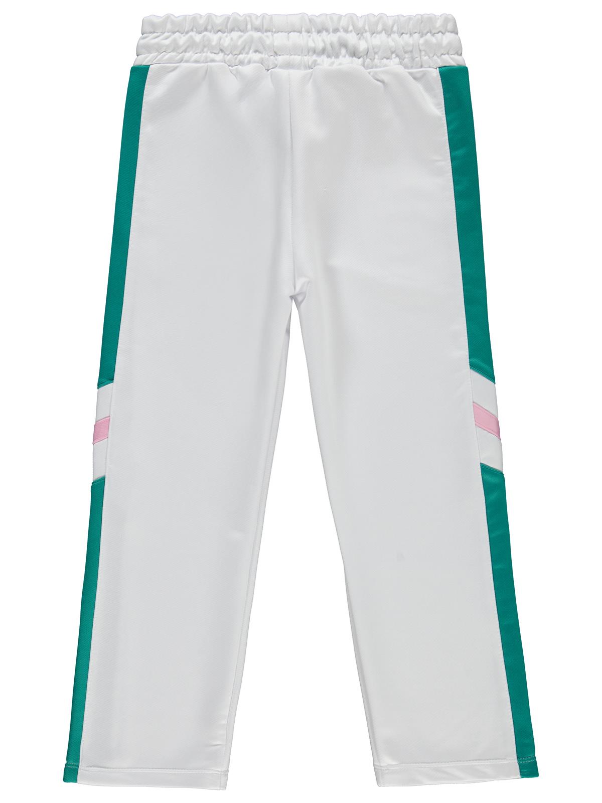 Civil Girls Tenis Baskılı 6-9 Yaş Eşofman Altı - Beyaz