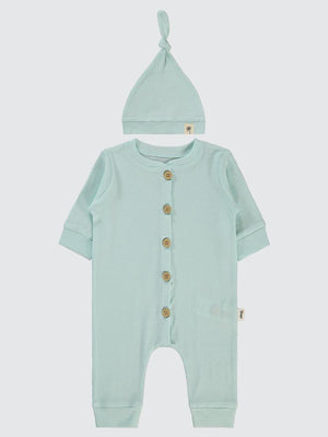 Civil Baby Şapkalı 1-6 Ay Tulum - Yeşil