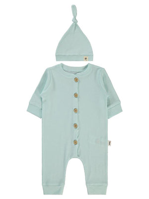 Civil Baby Şapkalı 1-6 Ay Tulum - Yeşil