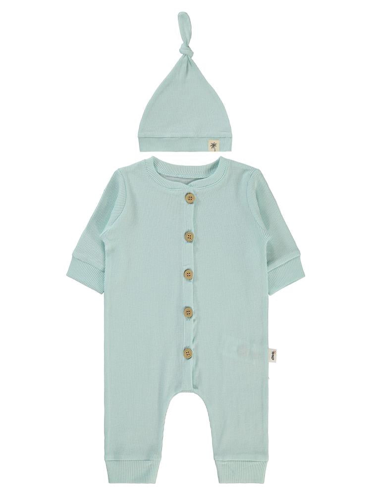 Civil Baby Şapkalı 1-6 Ay Tulum - Yeşil