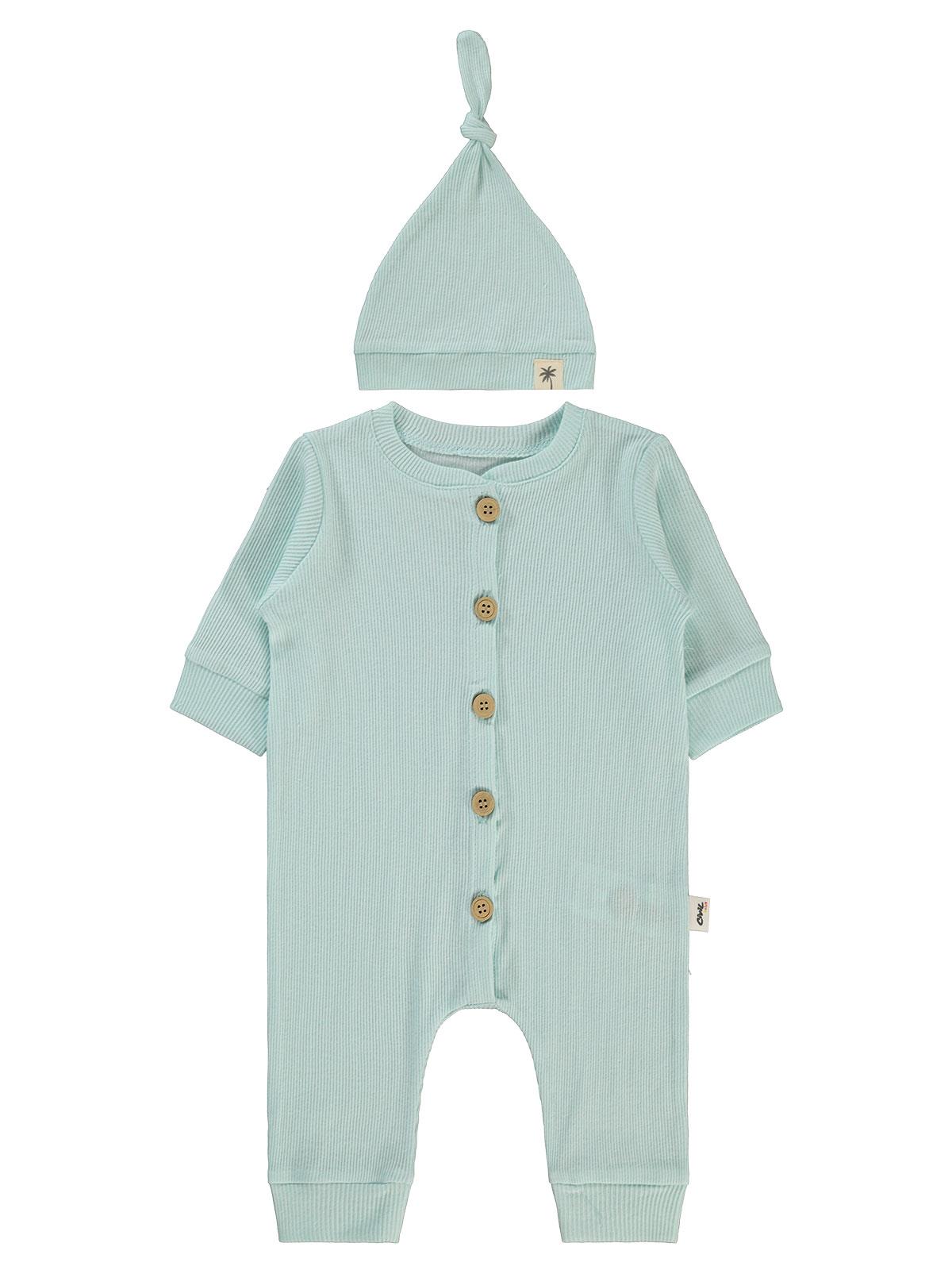Civil Baby Şapkalı 1-6 Ay Tulum - Yeşil
