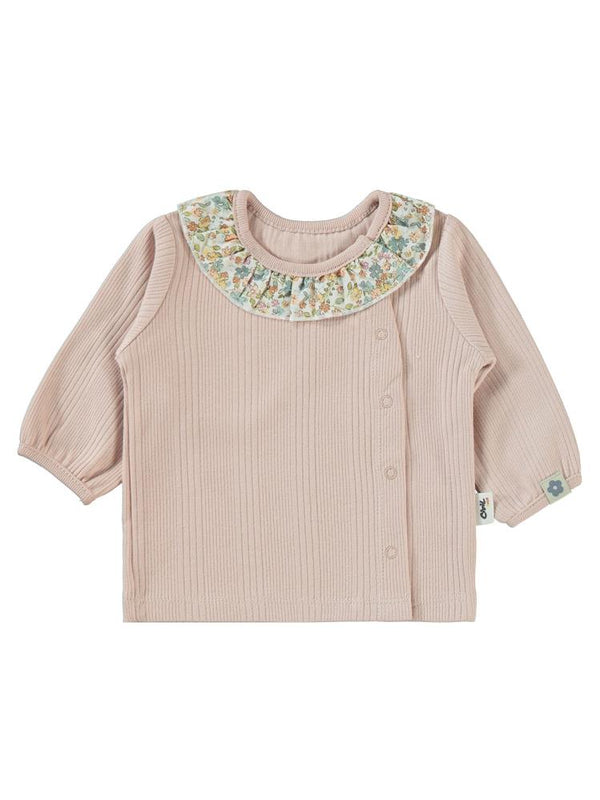 Civil Baby Çizgi Raporlu 1-6 Ay Pijama Takımı - Pudra