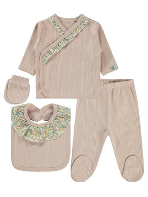 Civil Baby Çizgi Raporlu 0-1 Ay Zıbın Takımları - Pudra