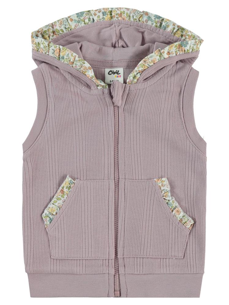 Civil Baby Çizgi Raporlu 6-18 Ay Yelek - Lila