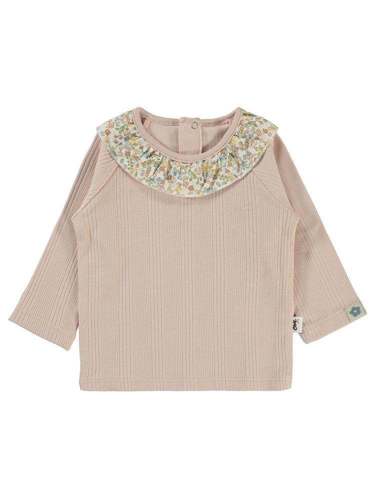 Civil Baby Çizgi Raporlu 6-18 Ay Sweatshirt - Pudra