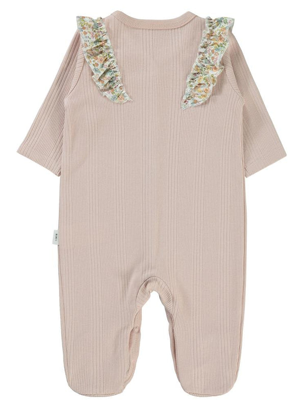 Civil Baby Çizgi Raporlu 1-6 Ay Tulum - Pudra