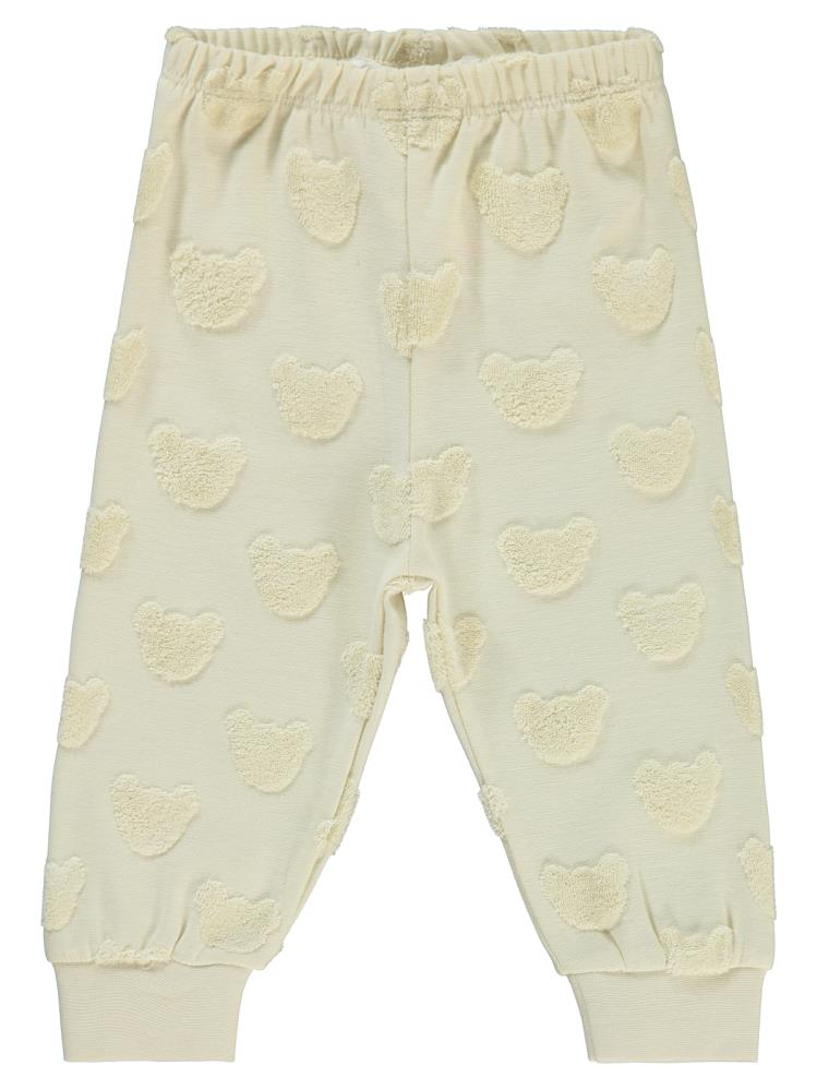 Civil Baby Kabartmalı Ayıcık Baskılı 6-18 Ay Tek Alt Bebe - Bej