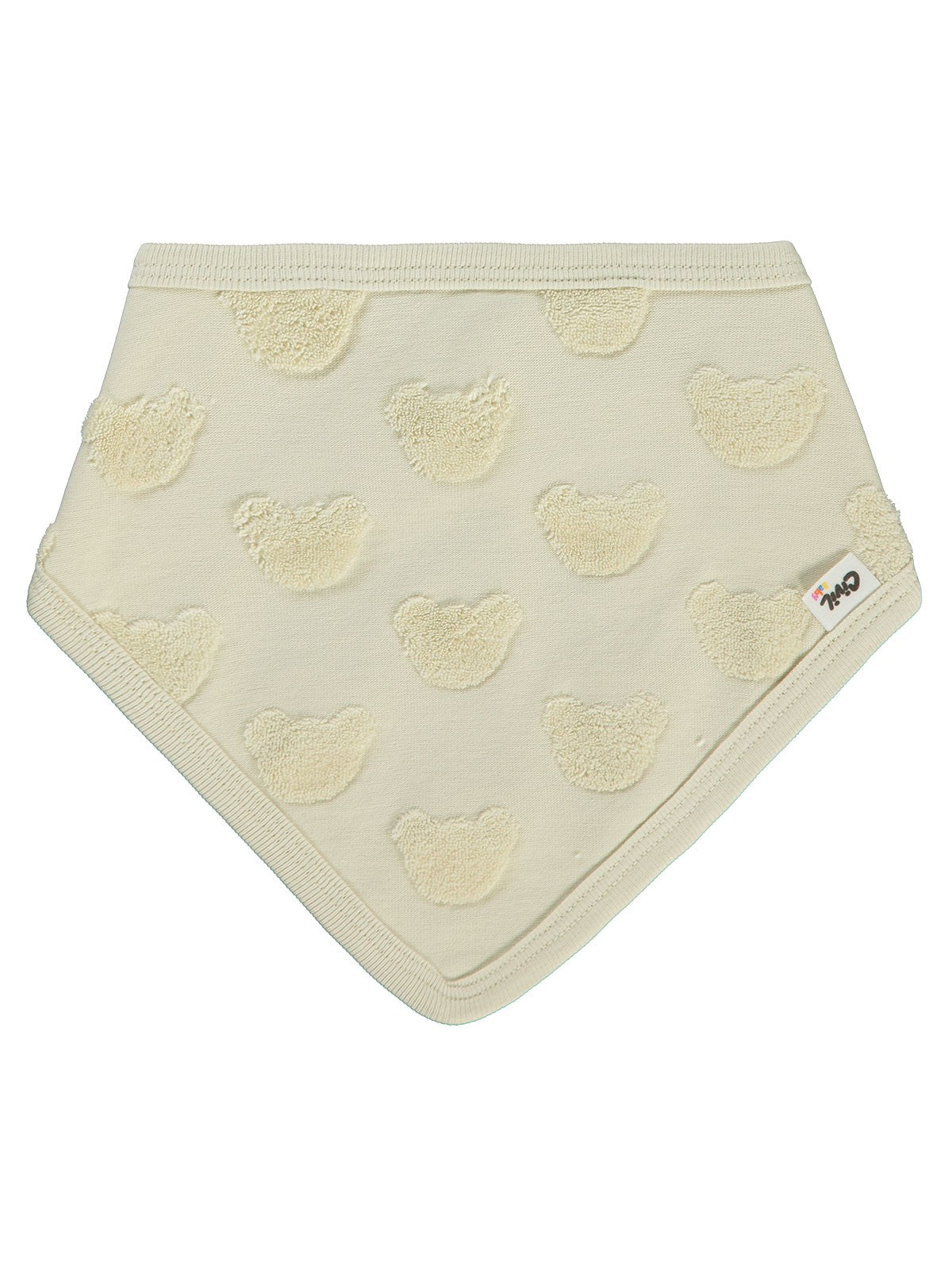 Civil Baby Kabartmalı Ayıcık Baskılı Mama Önlüğü - Bej