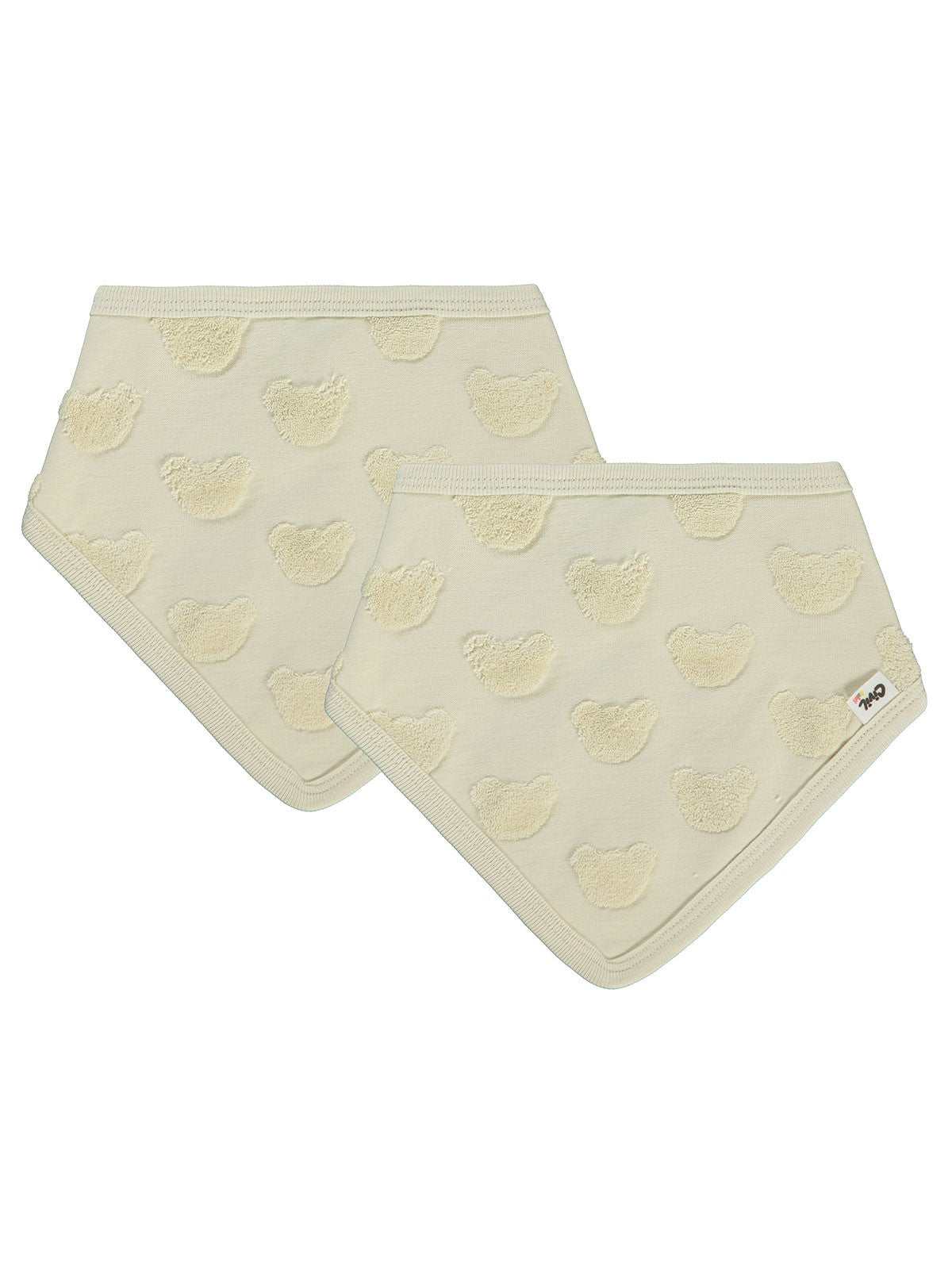 Civil Baby Kabartmalı Ayıcık Baskılı Mama Önlüğü - Bej