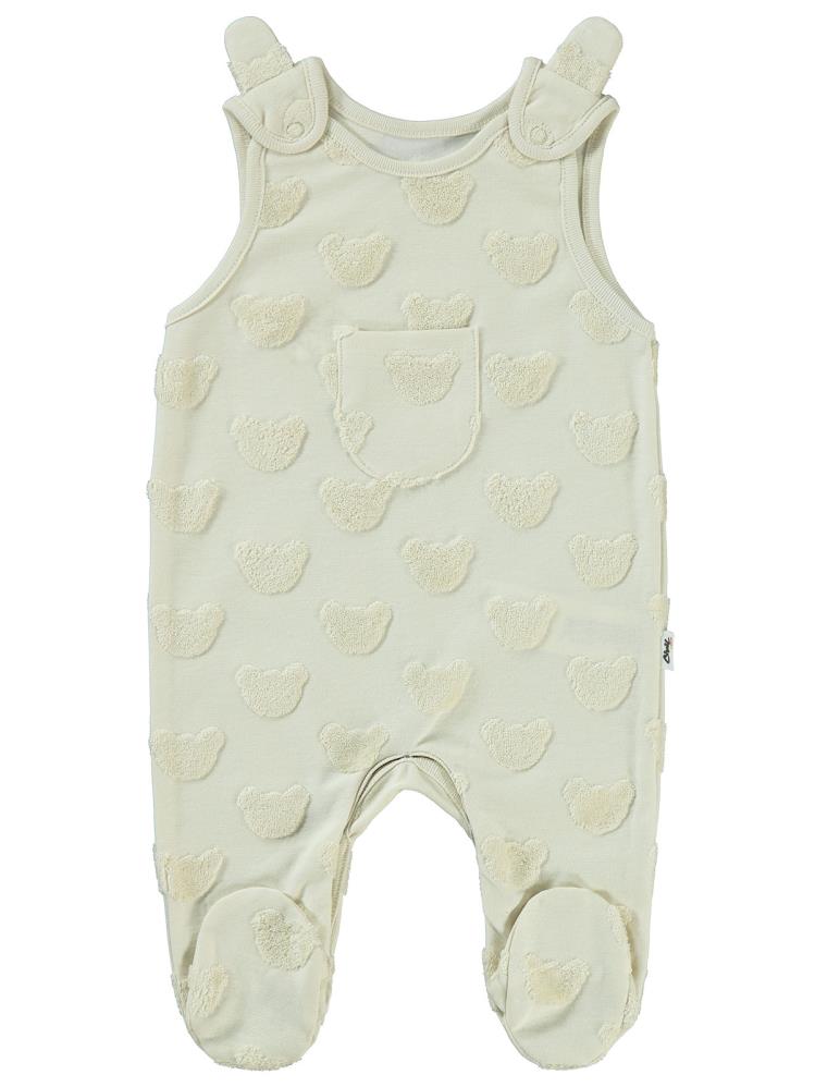 Civil Baby Kabartmalı Ayıcık Baskılı 1-6 Ay Slopet - Gri