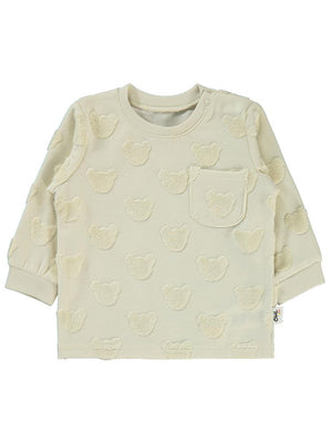 Civil Baby Kabartmalı Ayıcık Baskılı 6-18 Ay Sweatshirt - Gri