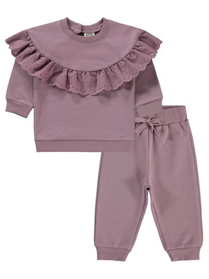 Civil Baby Brodeli 6-18 Ay Takım - Lila
