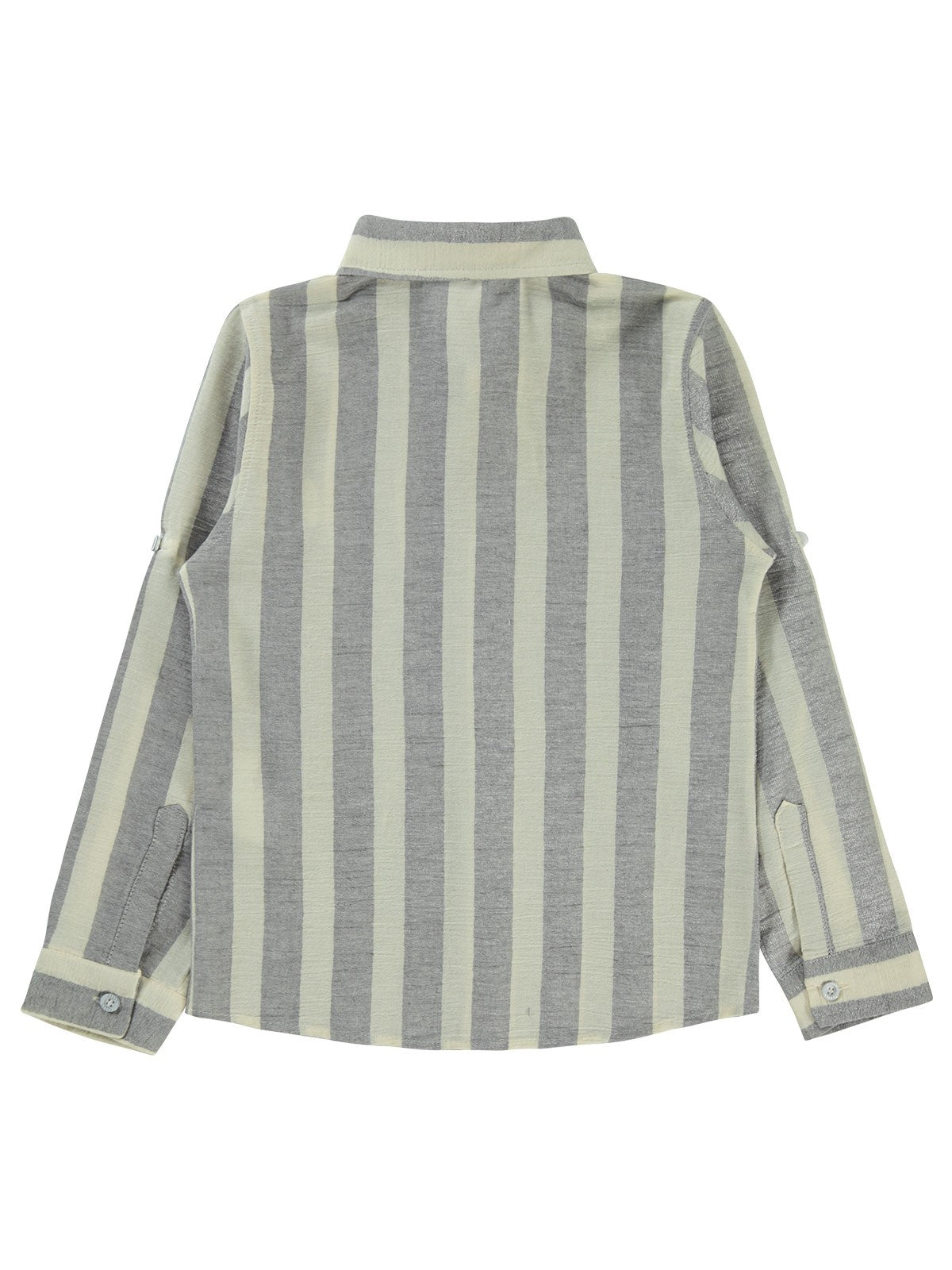 Civil Boys Çizgili Yelken Nakışlı 6-9 Yaş Gömlek - Gri