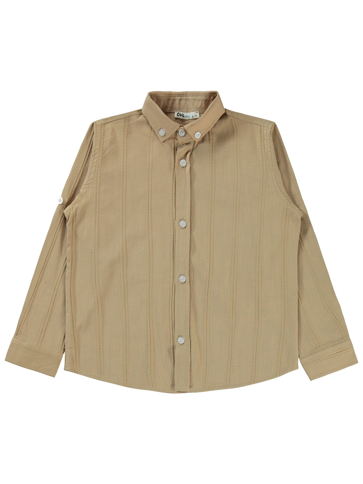 Civil Boys Çizgili 6-9 Yaş Gömlek - Kahverengi
