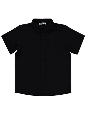 Civil Boys Kısa Kolu Basic 6-9 Yaş Gömlek - Siyah