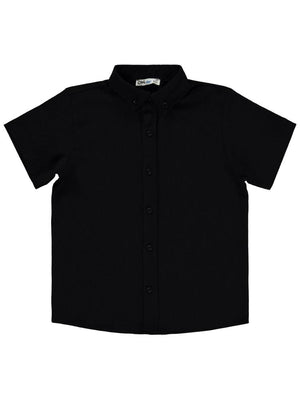 Civil Boys Kısa Kolu Basic 10-13 Yaş Gömlek - Siyah