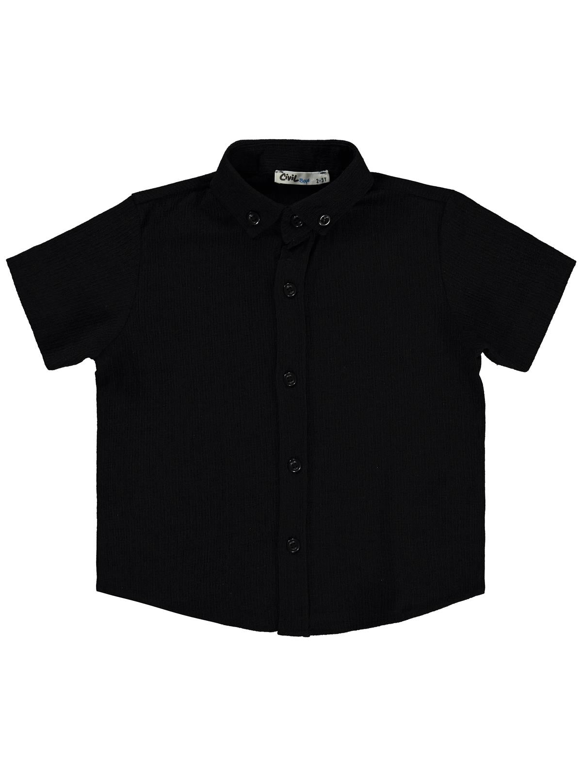Civil Boys Kısa Kolu Basic 2-5 Yaş Gömlek - Siyah