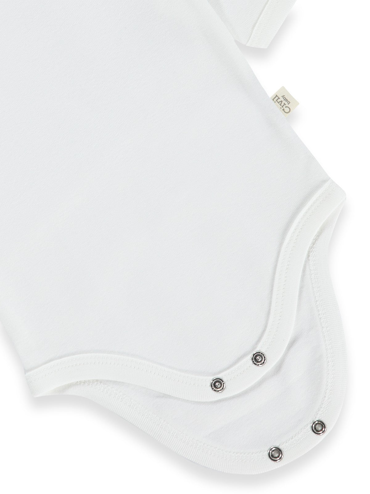 Civil Baby Düz Uzun Kol 3 lü 3-9 Ay Çıtçıtlı Badi - Beyaz