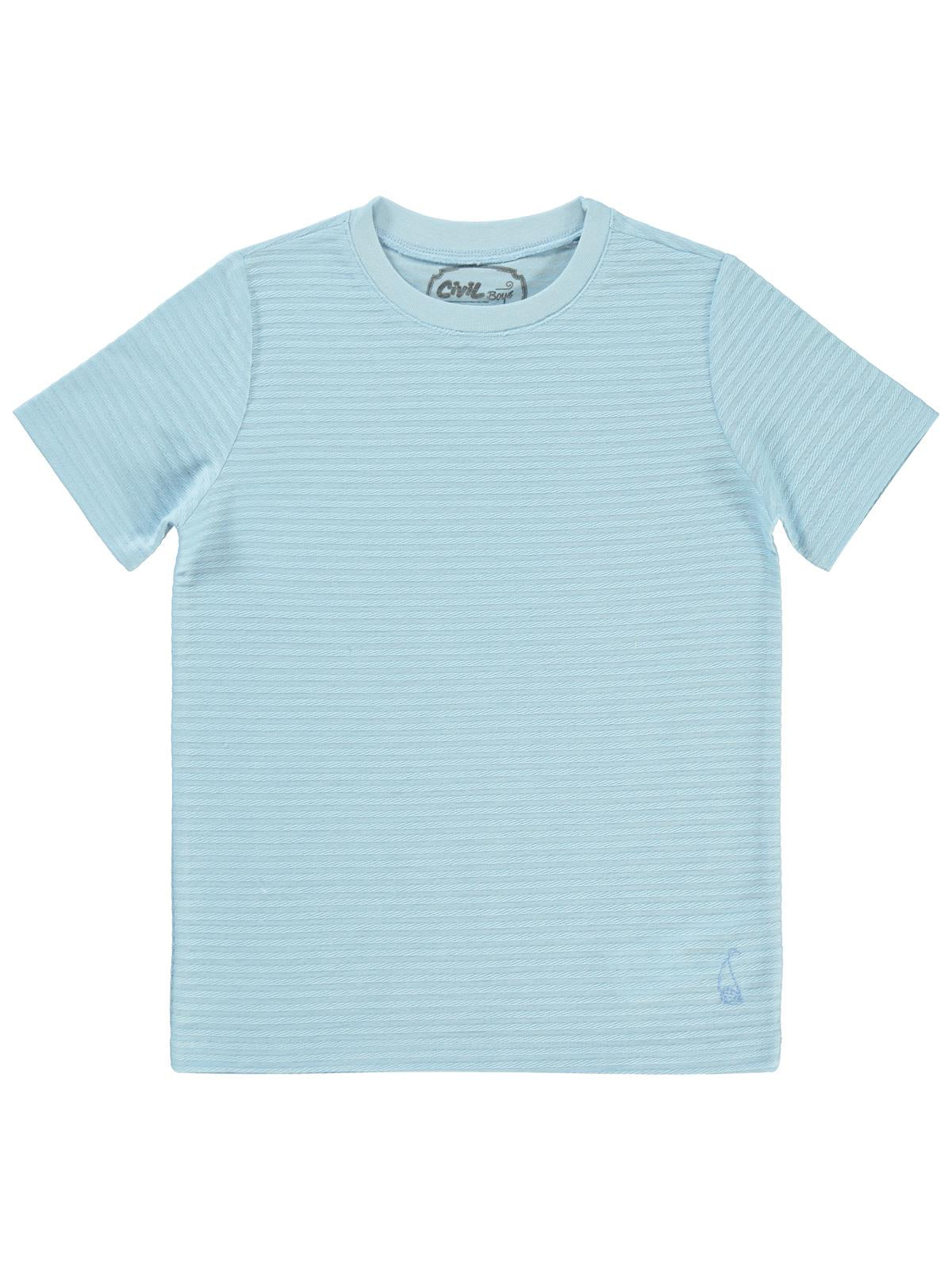 Civil Boys Yelken Nakışlı 6-9 Yaş Tişört - Mavi