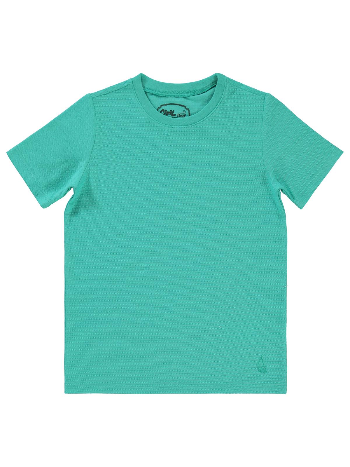 Civil Boys Yelken Nakışlı 6-9 Yaş Tişört - Yeşil