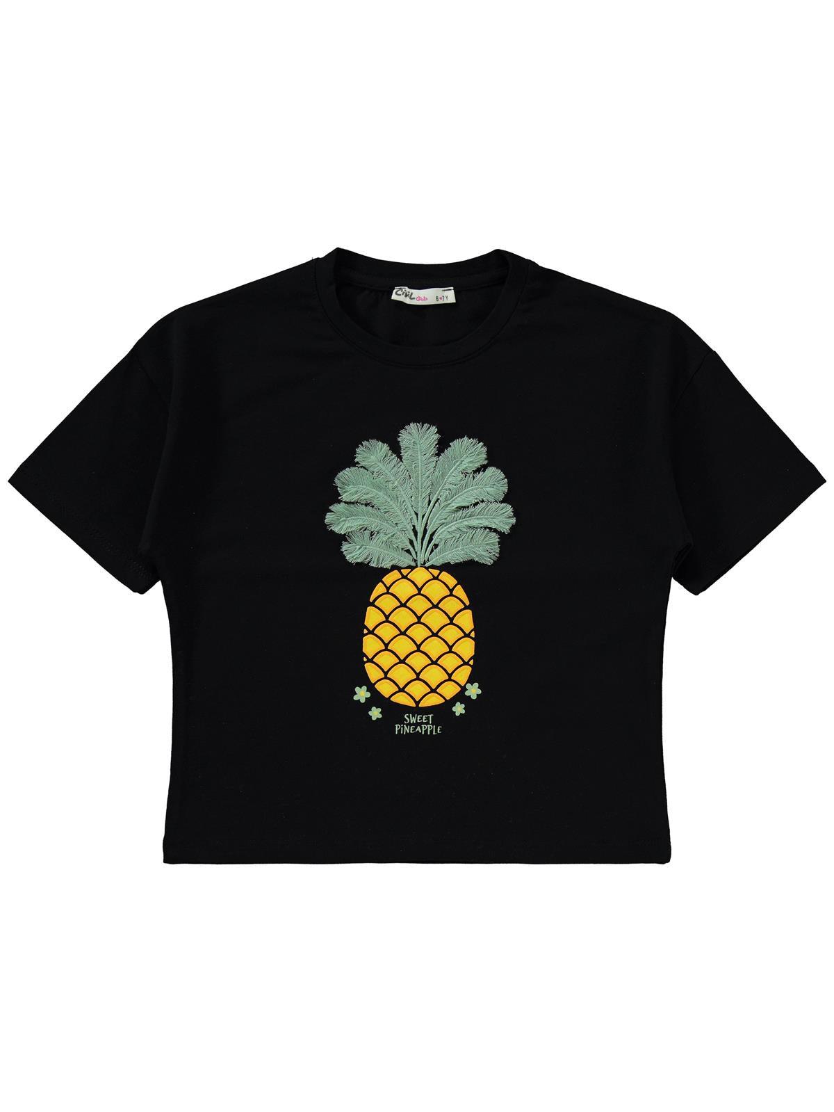 Civil Girls Ananas Baskılı 6-9 Yaş Takım - Siyah