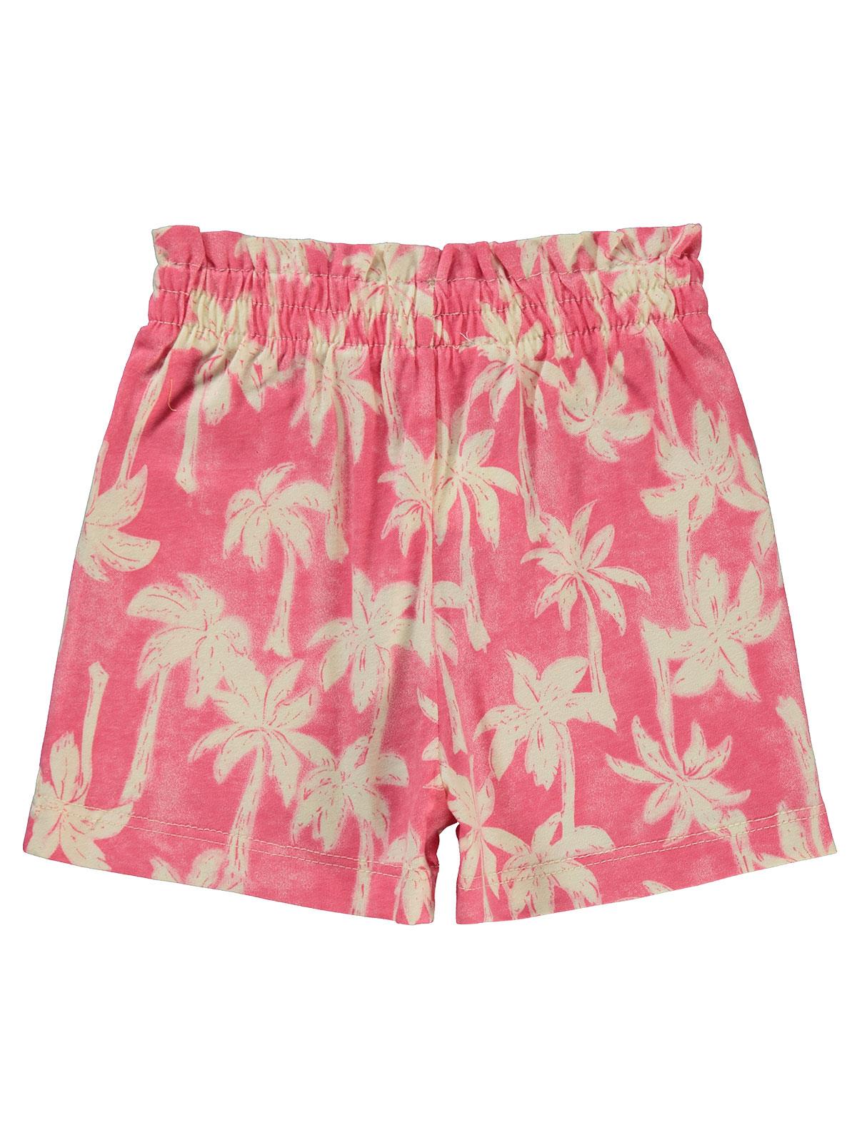 Civil Girls Pamiye Desenli 2-5 Yaş Şort - Pembe