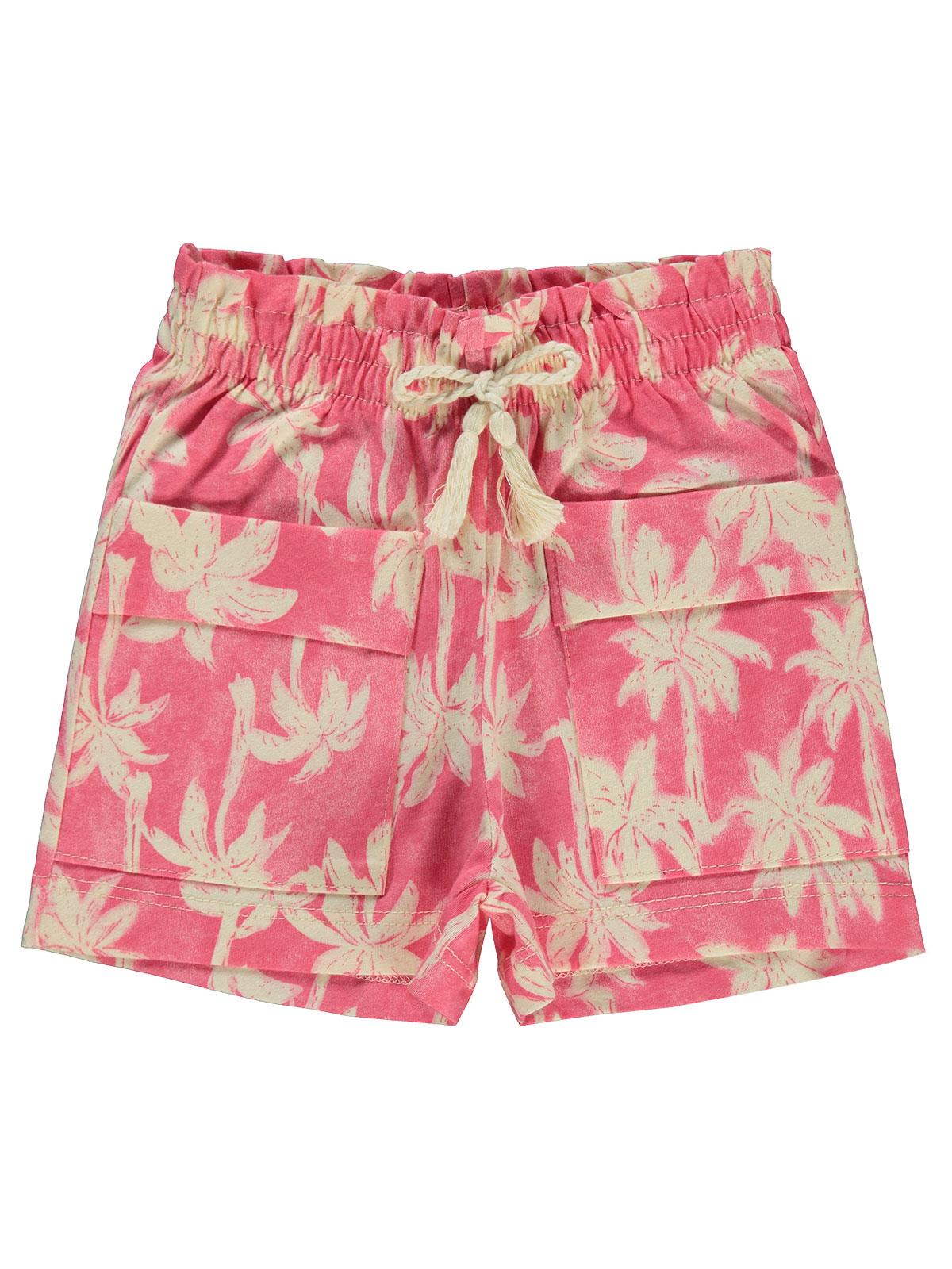 Civil Girls Pamiye Desenli 2-5 Yaş Şort - Pembe