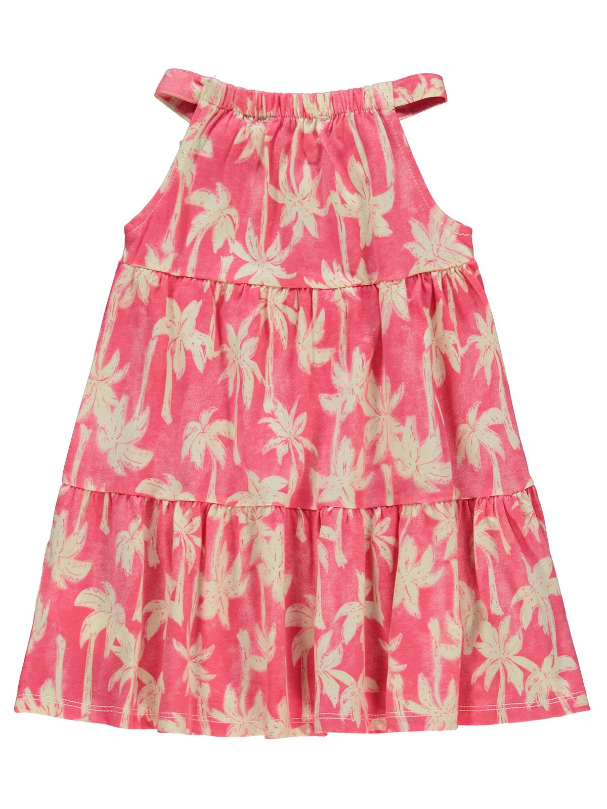 Civil Girls Pamiye Desenli 2-5 Yaş Elbise - Pembe