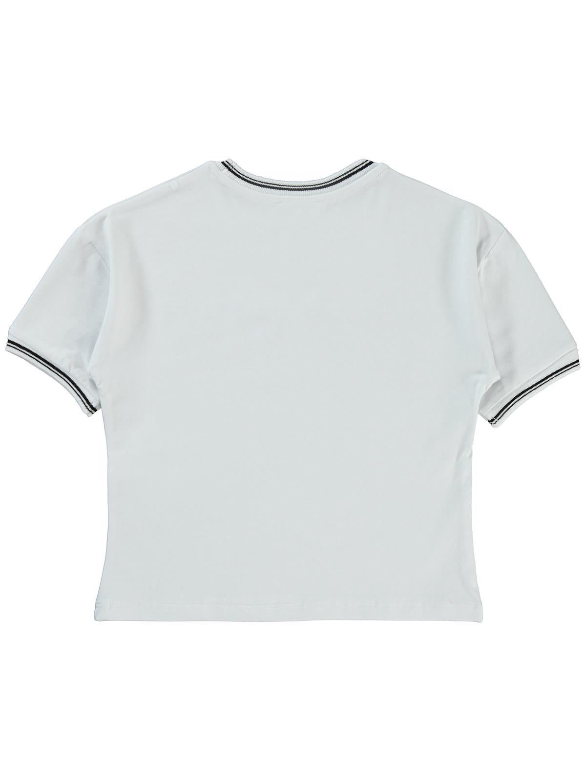 Civil Girls New York Baskılı 6-9 Yaş Tişört - Beyaz