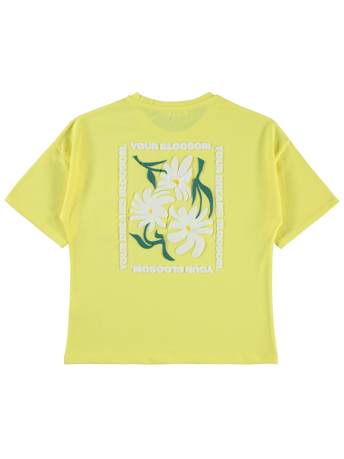 Civil Girls Papatya Baskılı 10-13 Yaş Tişört - Sarı