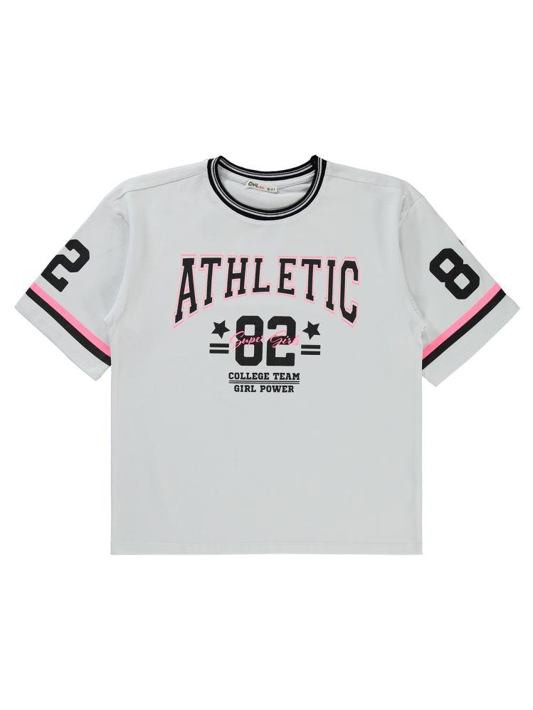 Civil Girls Athletic Baskılı 10-13 Yaş Tişört - Beyaz