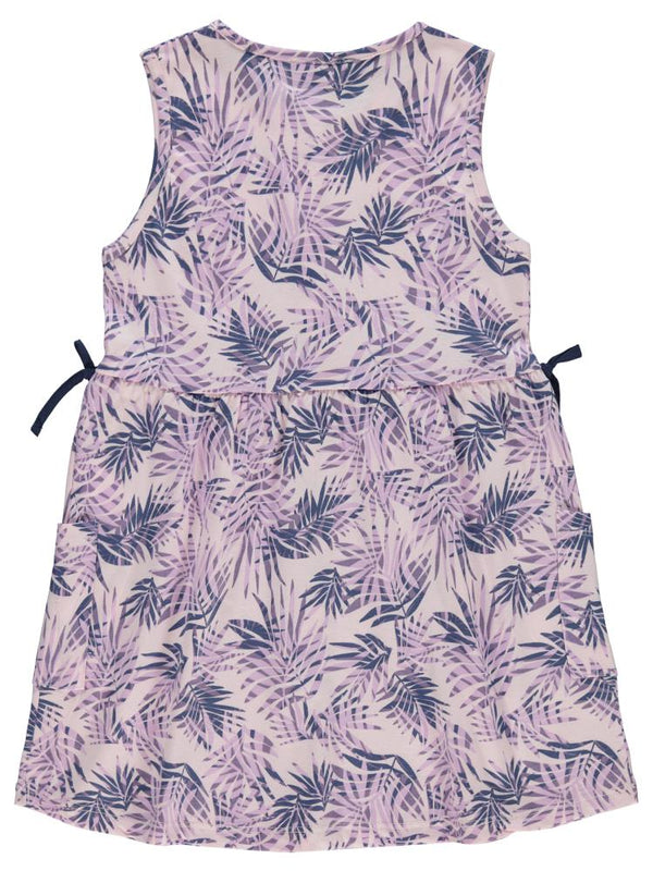 Civil Girls Yaprak Desenli 6-9 Yaş Elbise - Lila