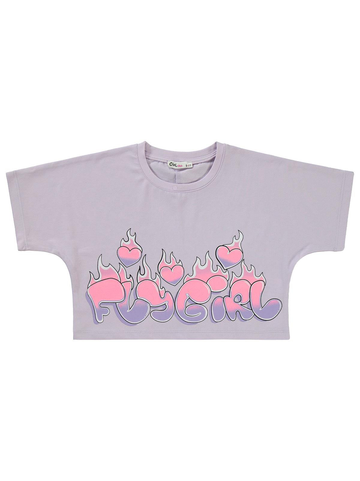 Civil Girls Fly Girl Baskılı 6-9 Yaş Takım - Lila