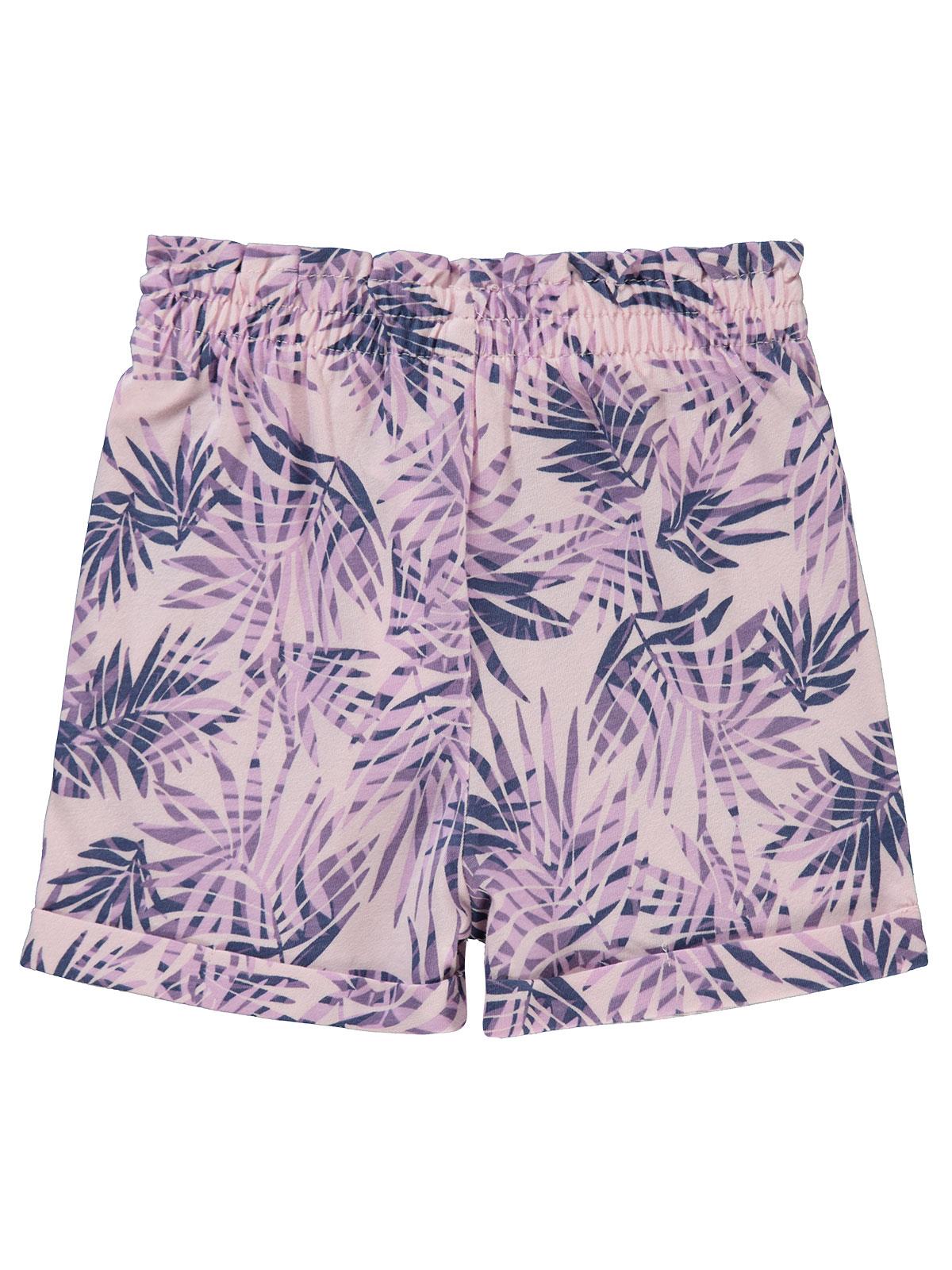 Civil Girls Yaprak Desenli 2-5 Yaş Şort - Lila