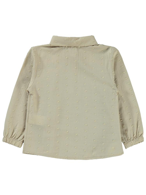 Civil Girls Çiçek Nakışlı 2-5 Yaş Gömlek - Bej