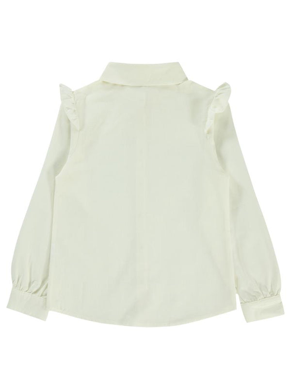 Civil Girls Brodeli 6-9 Yaş Gömlek - Ekru