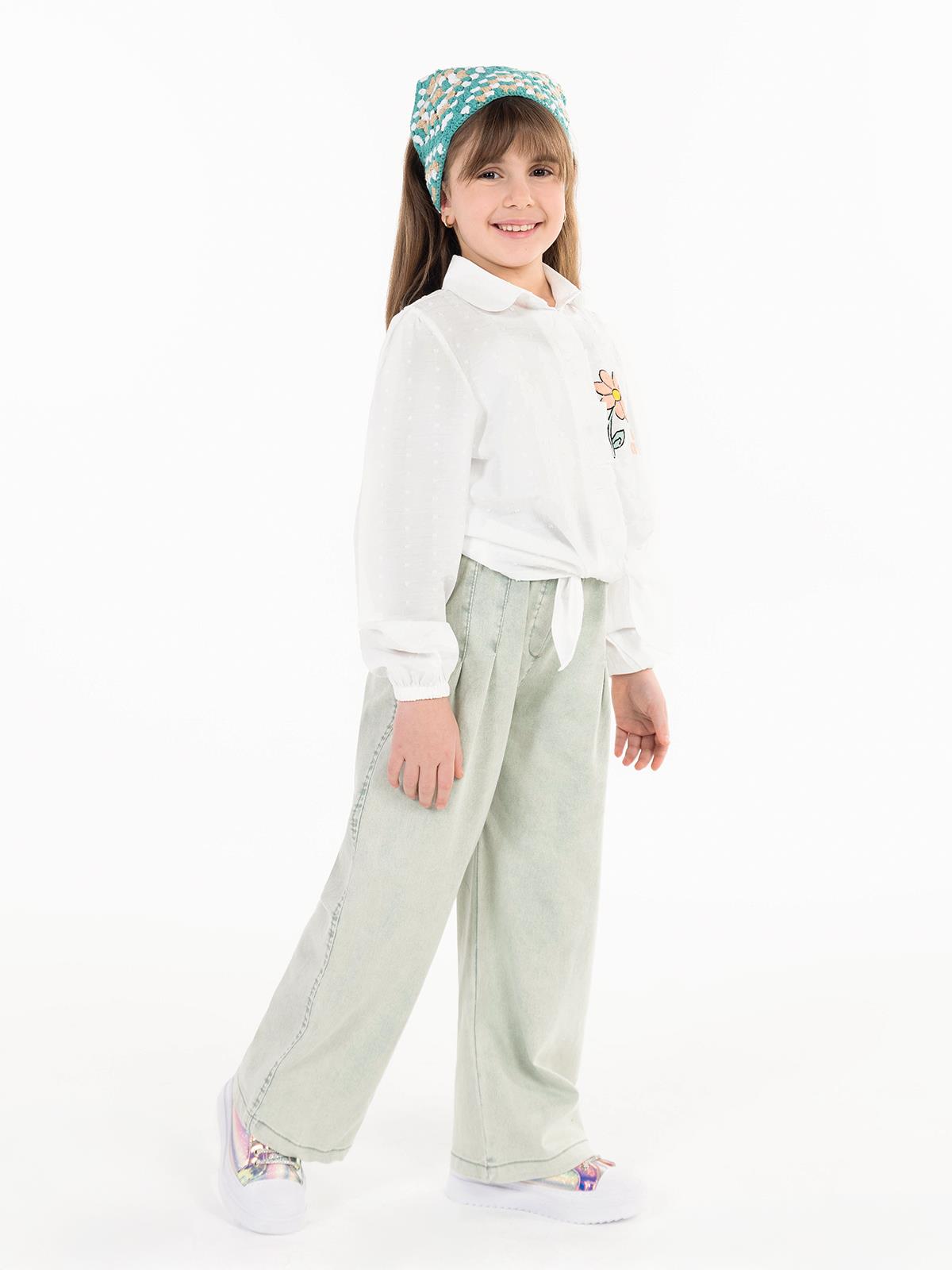 Civil Girls Robası Çiçek Baskılı 6-9 Yaş Takım - Ekru