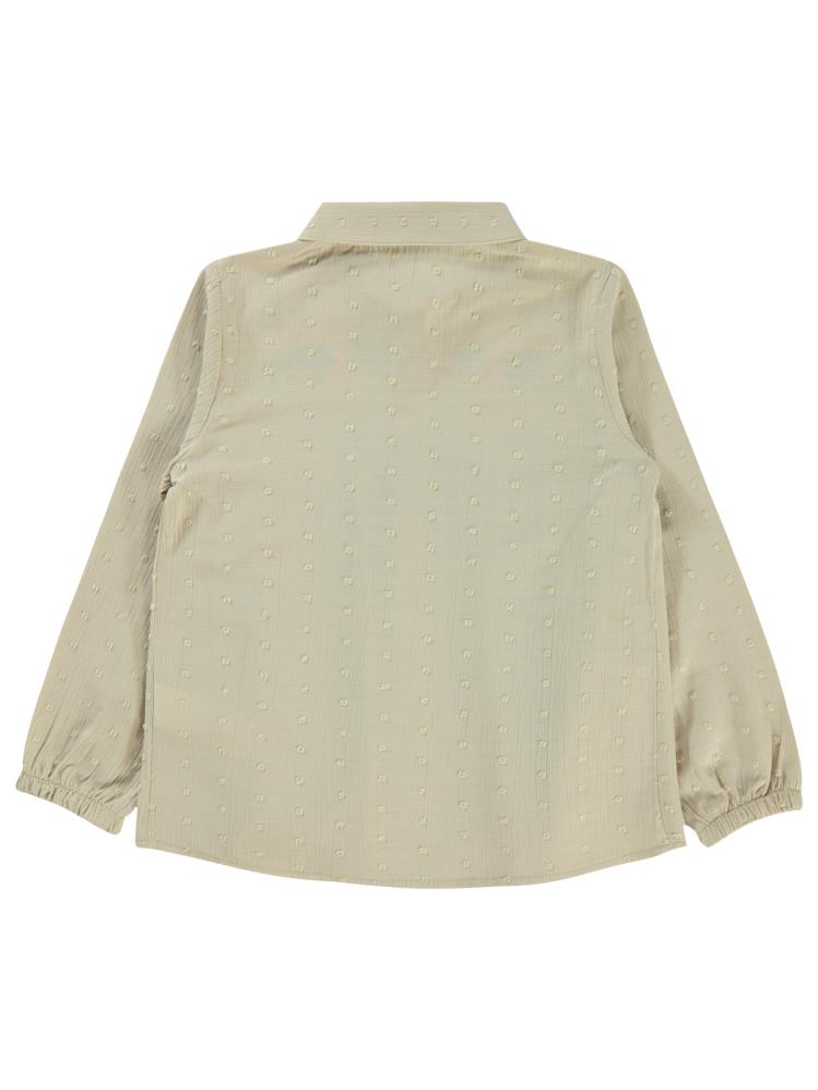 Civil Girls Çiçek Nakışlı 6-9 Yaş Gömlek - Ekru