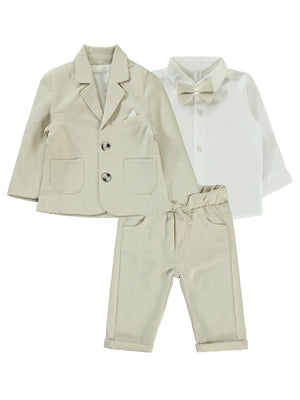Concept Papyonlu Ceketli 4'lü 6-18 Ay Takım - Bej