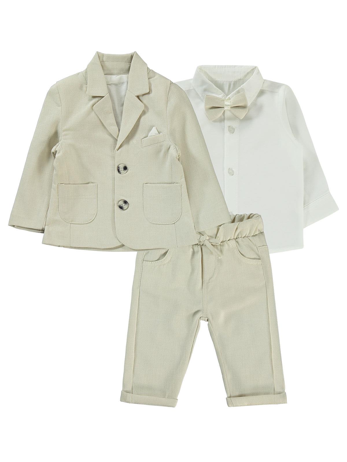 Concept Papyonlu Ceketli 4'lü 6-18 Ay Takım - Bej