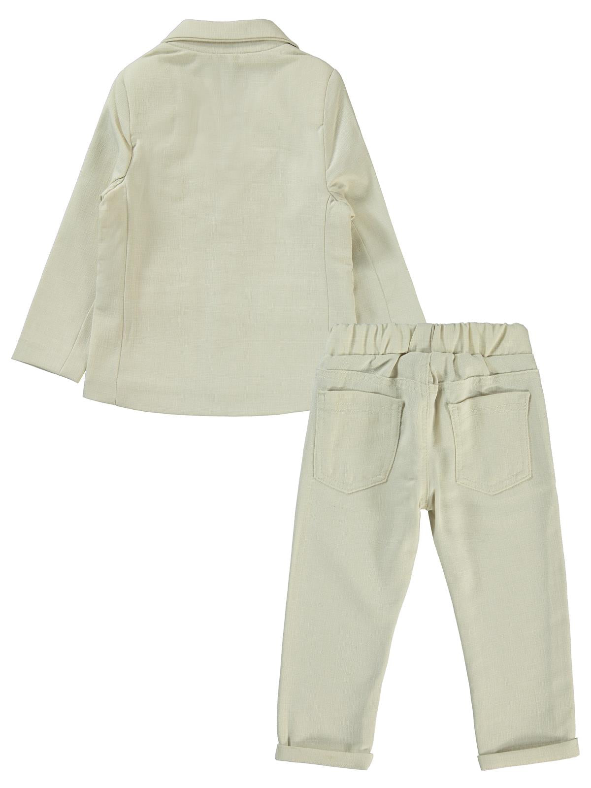 Concept Papyonlu Ceketli 4'lü 2-5 Yaş Takım - Bej