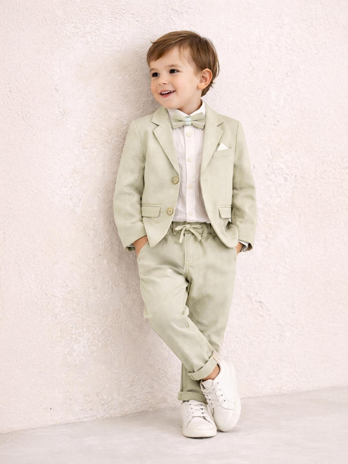 Concept Papyonlu Ceketli 4'lü 2-5 Yaş Takım - Bej