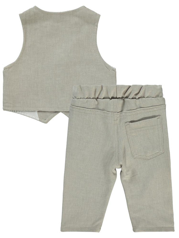 Concept Papyonlu Yelekli 4'lü 6-18 Ay Takım - Bej