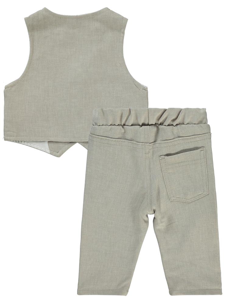 Concept Papyonlu Yelekli 4'lü 6-18 Ay Takım - Bej