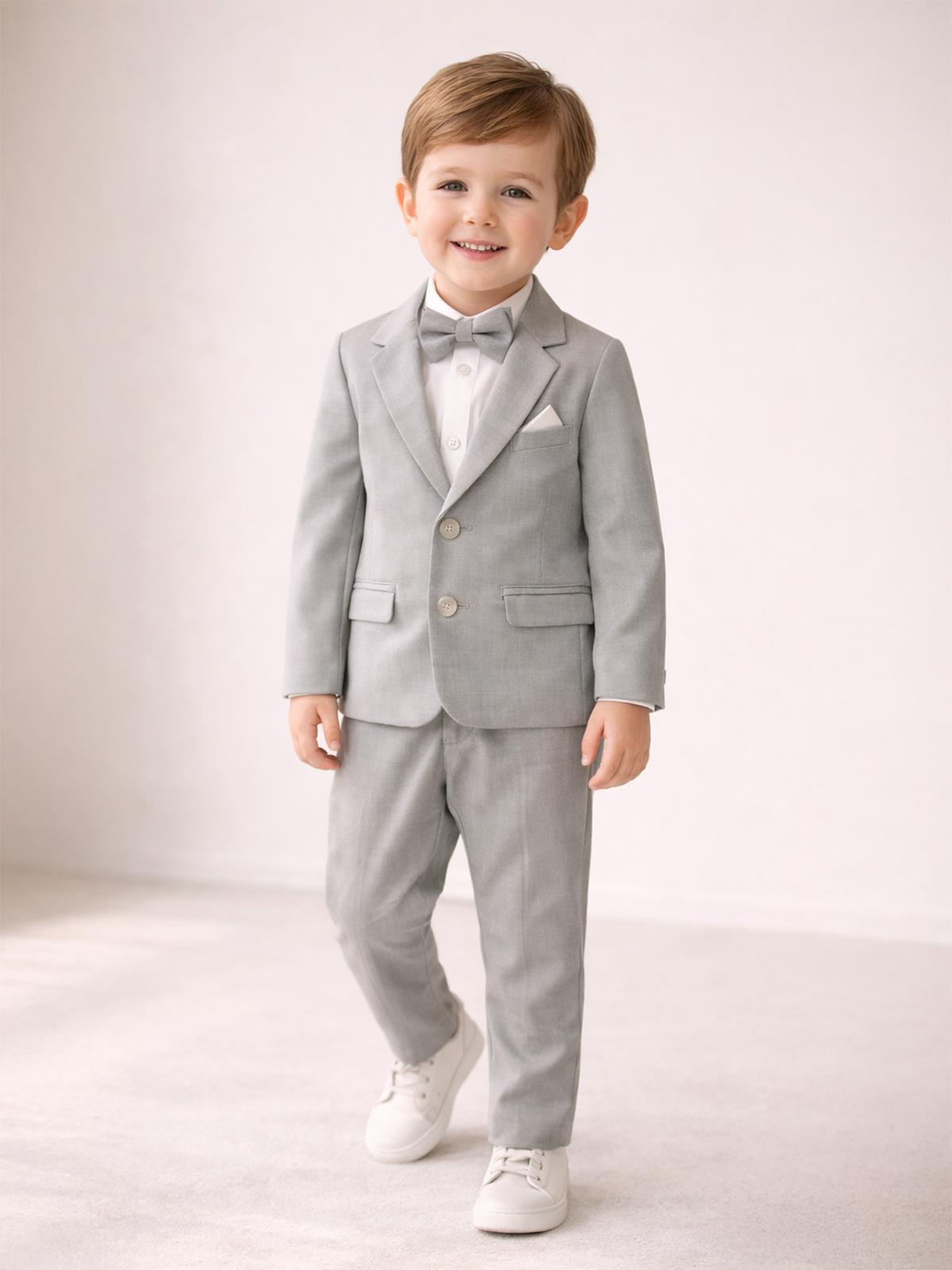 Concept Papyonlu Ceketli 4'lü 2-5 Yaş Takım - Gri