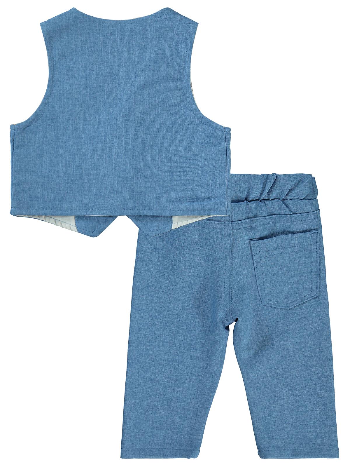 Concept Papyonlu Yelekli 4'lü 6-18 Ay Takım - Mavi